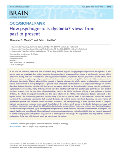 How psychogenic is dystonia? views from past to