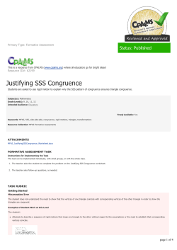 Justifying SSS Congruence