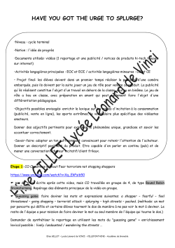 HAVE YOU GOT THE URGE TO SPLURGE?