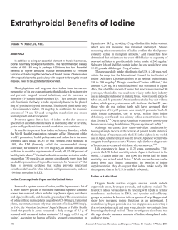 Extrathyroidal Benefits of Iodine