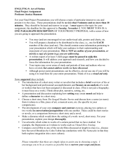 Final Presentation Assignment