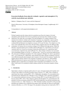 Ecosystem feedbacks from subarctic wetlands: vegetative and