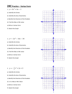 24CPractice &ndash; Vertex Form