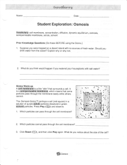 Student Exploration: Osmosis @it*r*t
