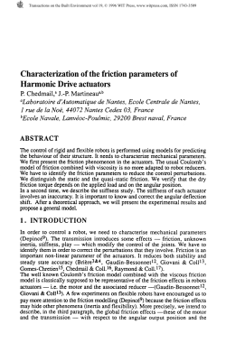 Characterization of the friction parameters of Harmonic Drive