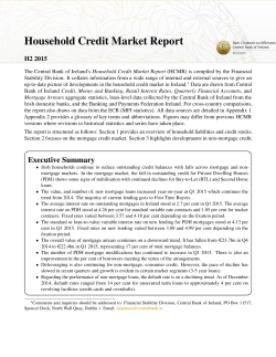 Household Credit Market Report