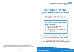 Information for your planned bowel operation