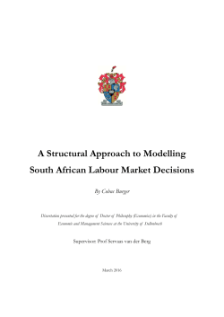 A Structural Approach to Modelling South African Labour Market