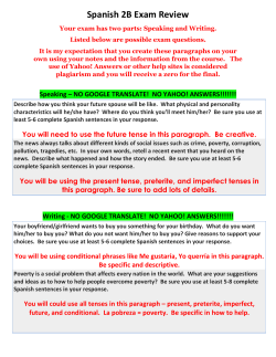 Spanish 2B Exam Review