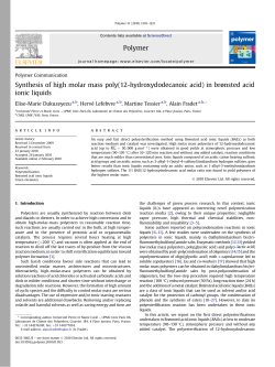 Synthesis of high molar mass poly(12