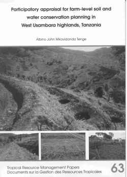 Participatory appraisal for farm-level soil and water conservation