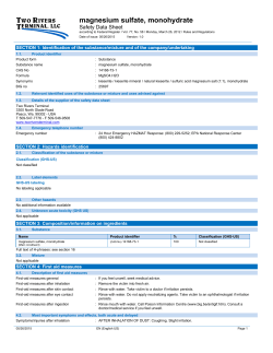 magnesium sulfate, monohydrate