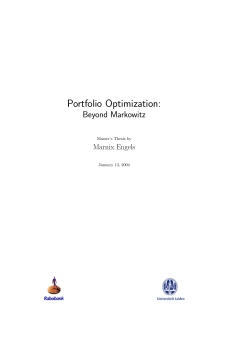 Portfolio Optimization: