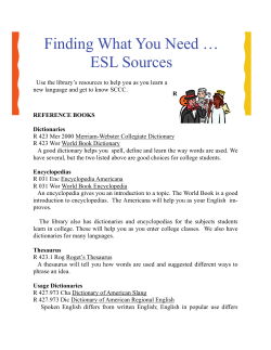 Finding What You Need &hellip; ESL Sources