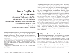 From Conflict to Communion: Introducing the - Purdue e-Pubs