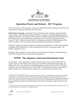 Operation Protect and Defend &ndash; 2017 Program WWII: The Japanese