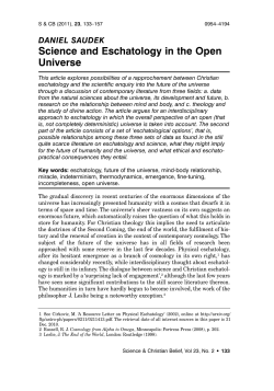 Science and Eschatology in the Open Universe