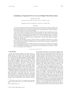 Assimilation of Equatorial Waves by Line-of-Sight Wind