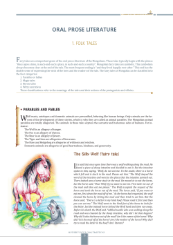 oral prose literature