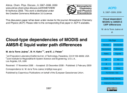 Cloud-type dependencies of MODIS and AMSR-E