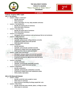 THE GALLOWAY SCHOOL YEAR-AT-A