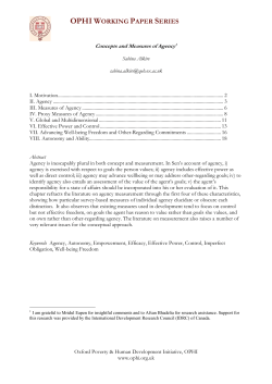 Multidimensional Poverty and Autonomy: Exploring