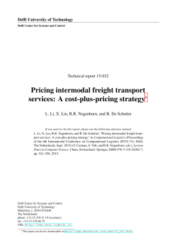 Pricing intermodal freight transport services: A cost-plus