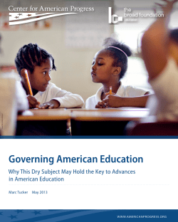 Governing American Education