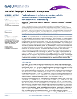Precipitation and air pollution at mountain and plain stations in
