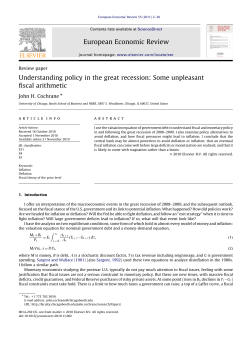 Understanding policy in the great recession