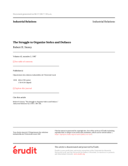 The Struggle to Organize Stelco and Dofasco