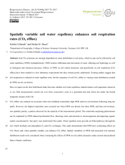 Spatially variable soil water repellency enhances soil respiration