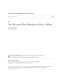 The Discourse Ethics Alternative to Rust v. Sullivan