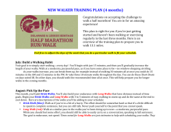 NEW WALKER TRAINING PLAN (4 months)