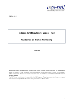 5 - Updated Market Monitor[...] - IRG-Rail