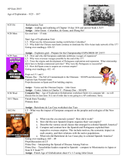 Schedule - Age of Exploration 2015