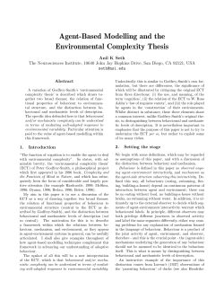 Agent-Based Modelling and the Environmental Complexity Thesis
