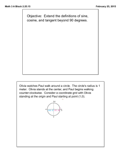 Extend the definitions of sine, cosine, and tangent beyond 90 degrees.
