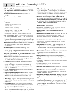 Print &rsaquo; Multicultural Counseling 523 E 2016 | Quizlet
