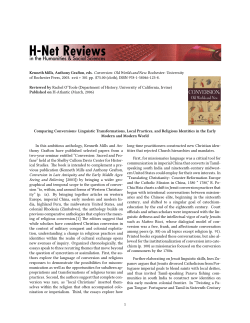 Comparing Conversions: Linguistic Transformations, Local - H-Net