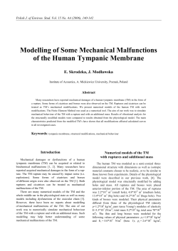 Modelling of Some Mechanical Malfunctions of the Human