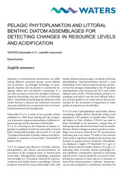 pelagic phytoplankton and littoral benthic diatom