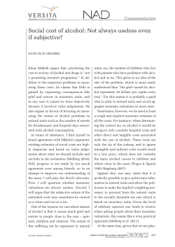 social cost of alcohol: not always useless even if