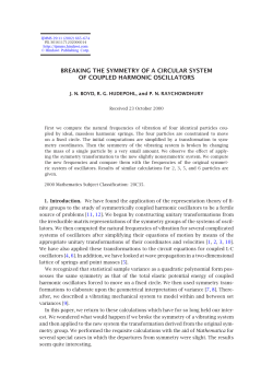 breaking the symmetry of a circular system of coupled