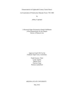 Ornamentation In Eighteenth-Century Guitar Music: An Examination