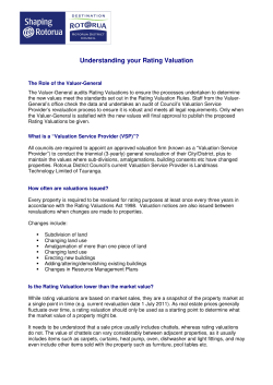 Understanding your Rating Valuation