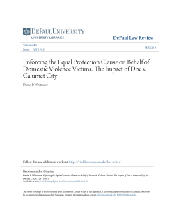 Enforcing the Equal Protection Clause on Behalf of