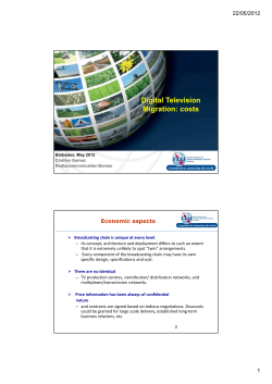 Digital Television Migration: costs