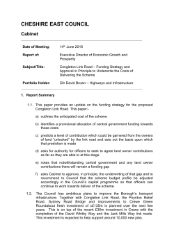 Cabinet paper template - Cheshire East Council