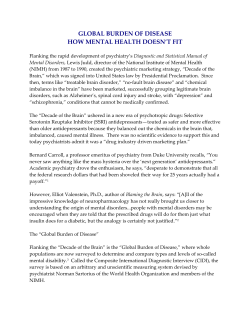 GLOBAL BURDEN OF DISEASE HOW MENTAL HEALTH DOESN`T